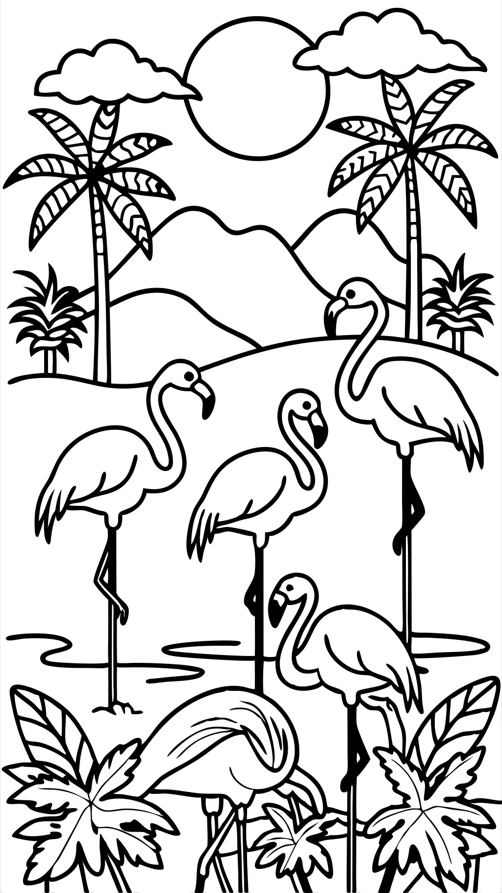 flamingo coloring pages